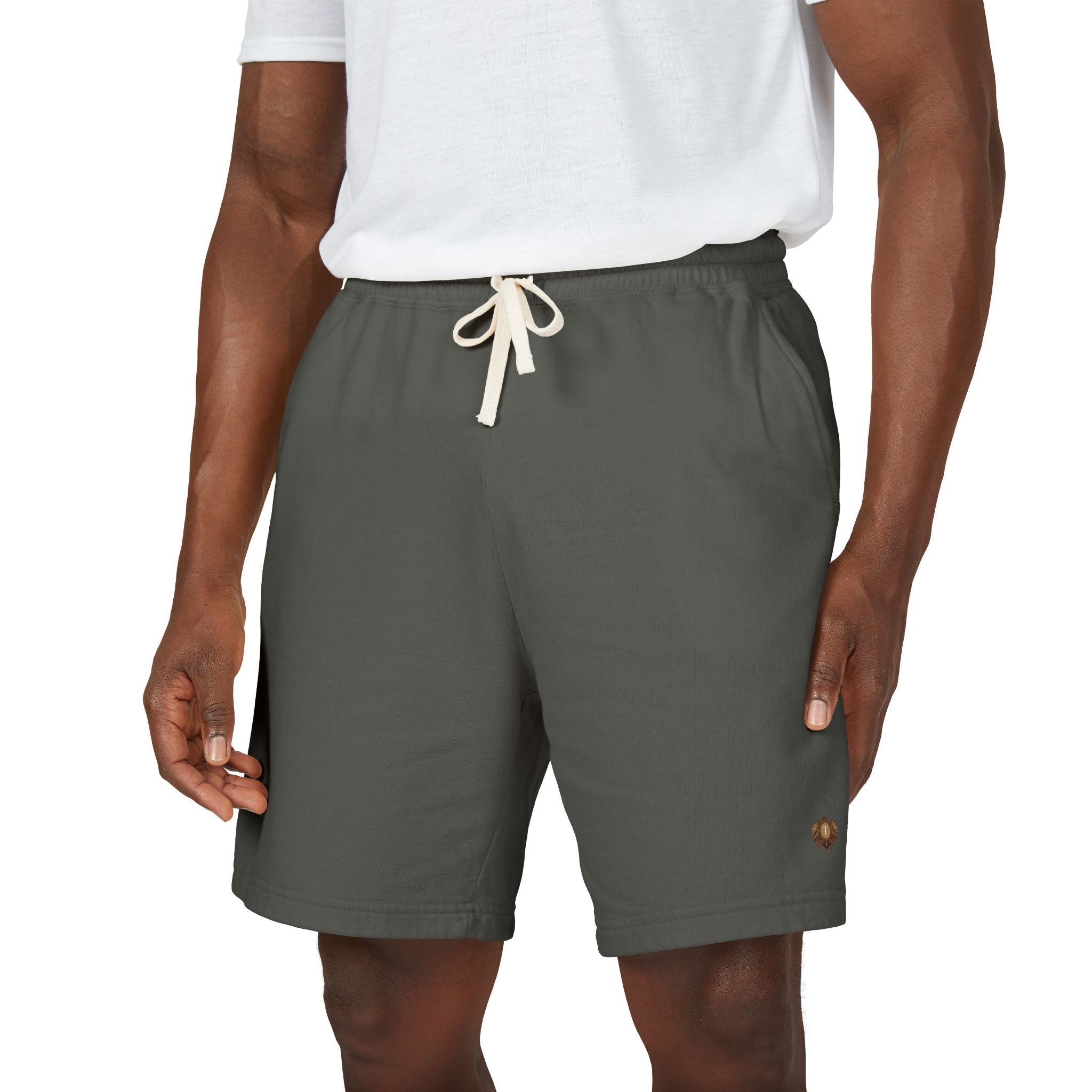 Lightweight Fleece Sweat Shorts — Small Heart Graphic Casual Lounge Shorts