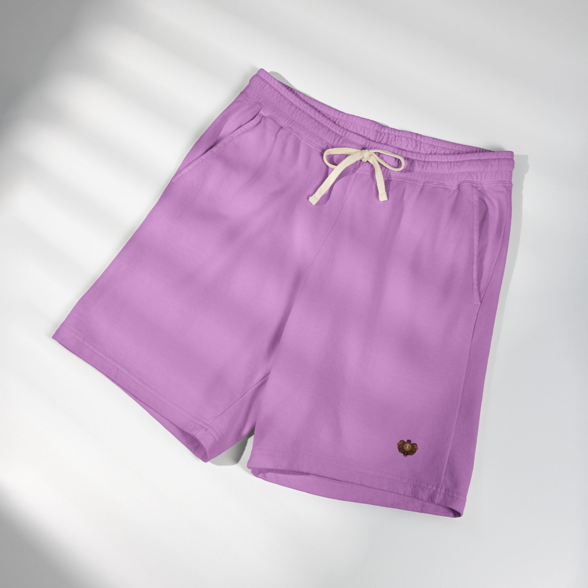 Lightweight Fleece Sweat Shorts — Small Heart Graphic Casual Lounge Shorts