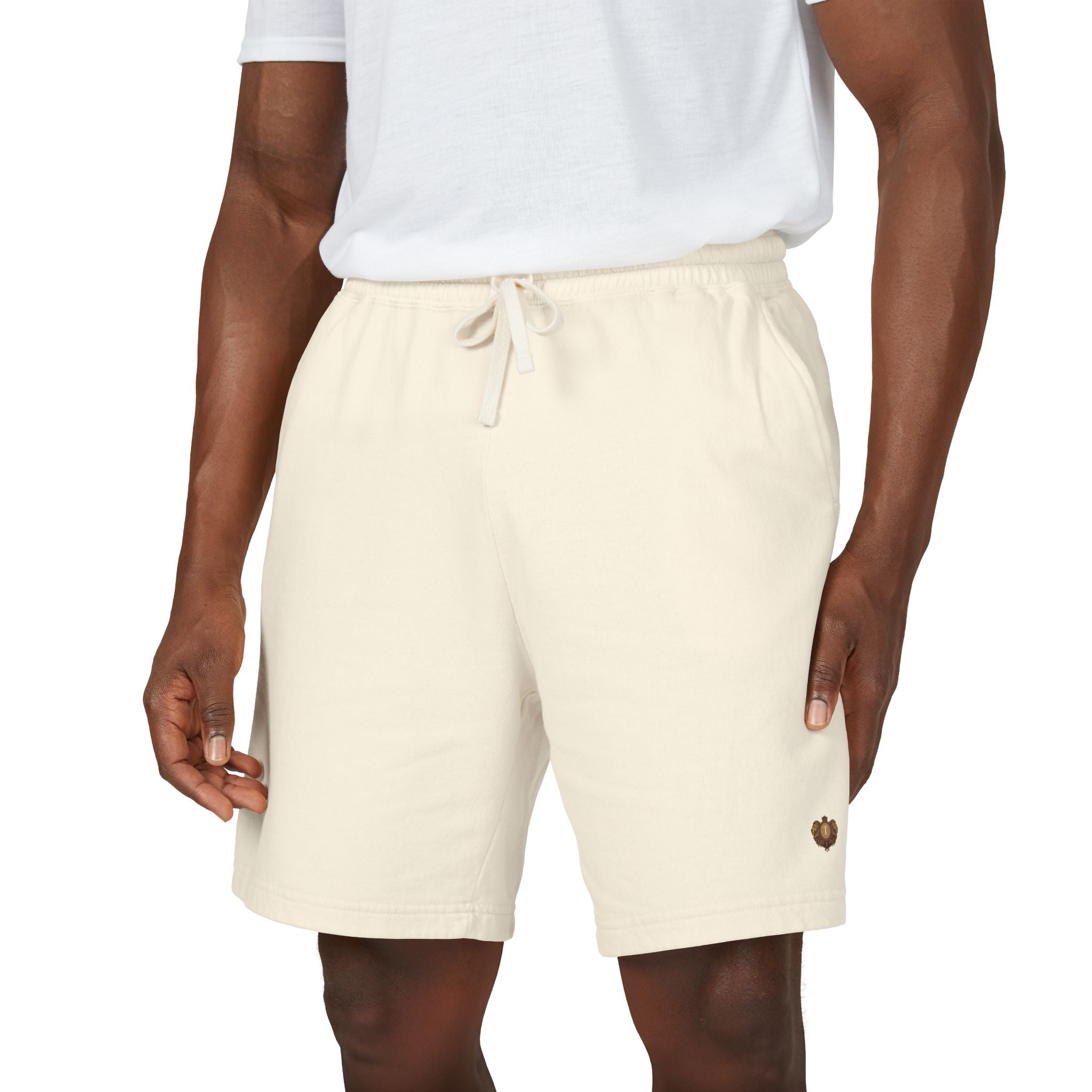 Lightweight Fleece Sweat Shorts — Small Heart Graphic Casual Lounge Shorts