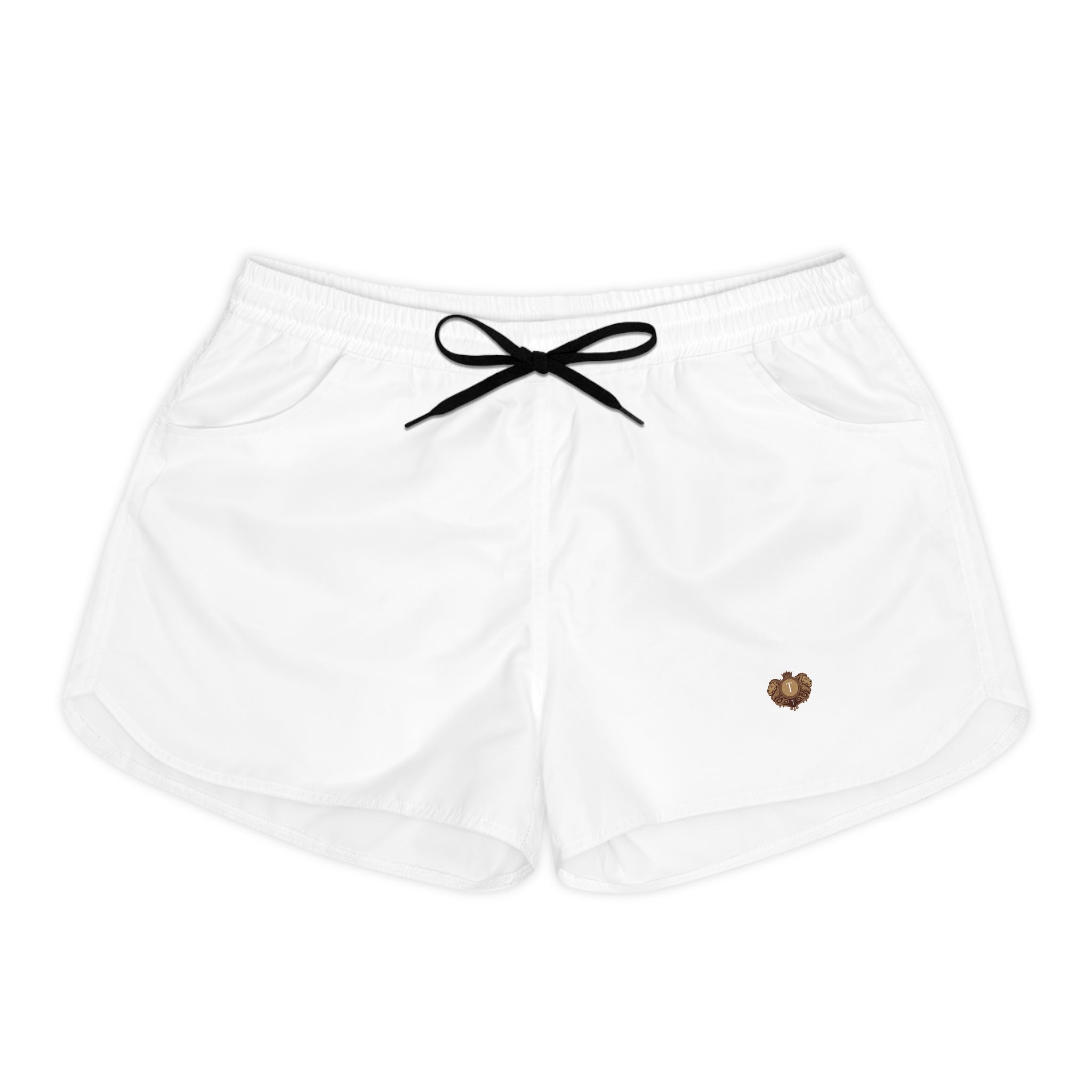 Women's Casual Shorts with Small Bear Heart Patch — Cozy Lounge & Summer Sleepwear