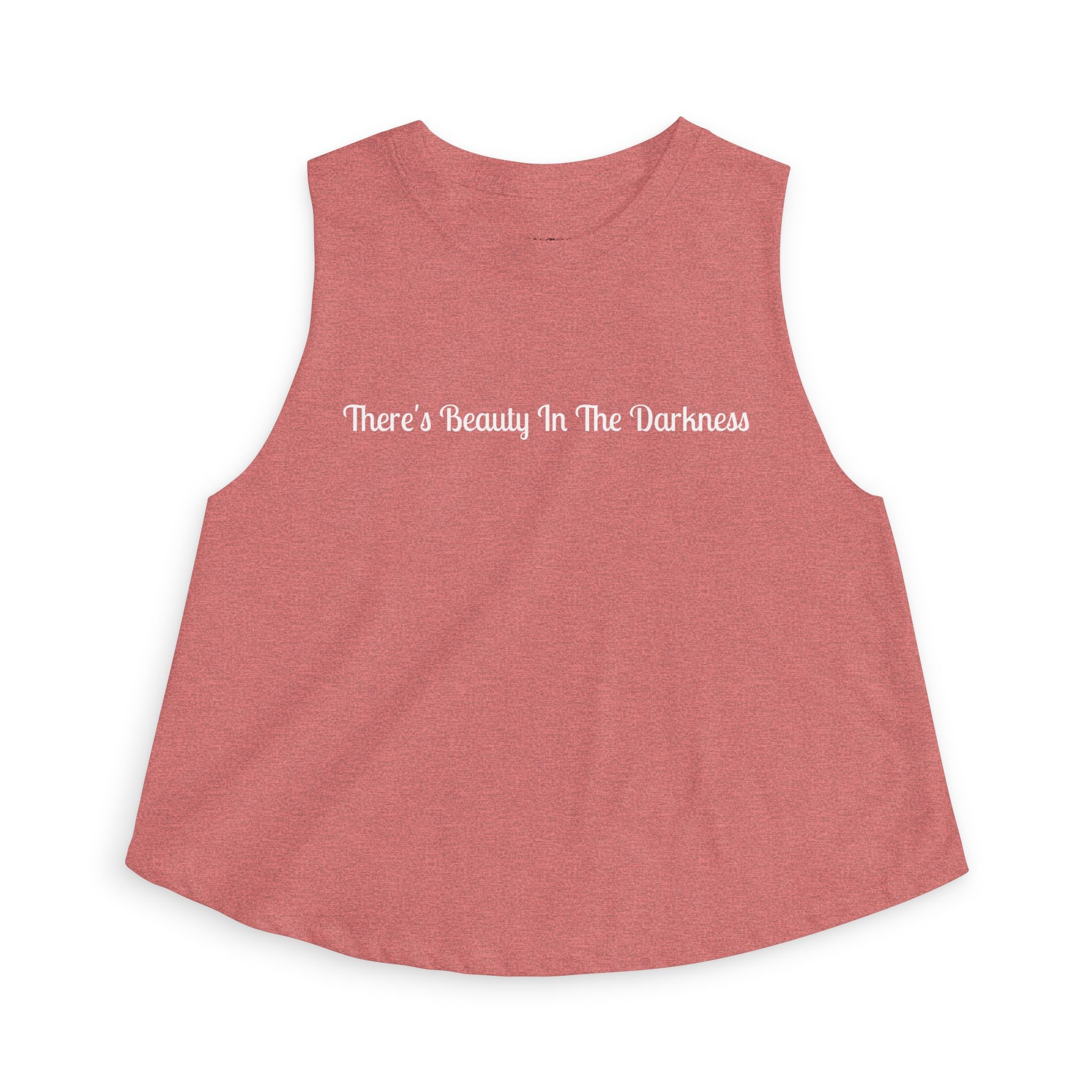 Crop Top — "There's Beauty In The Darkness" Inspirational Feminine Graphic