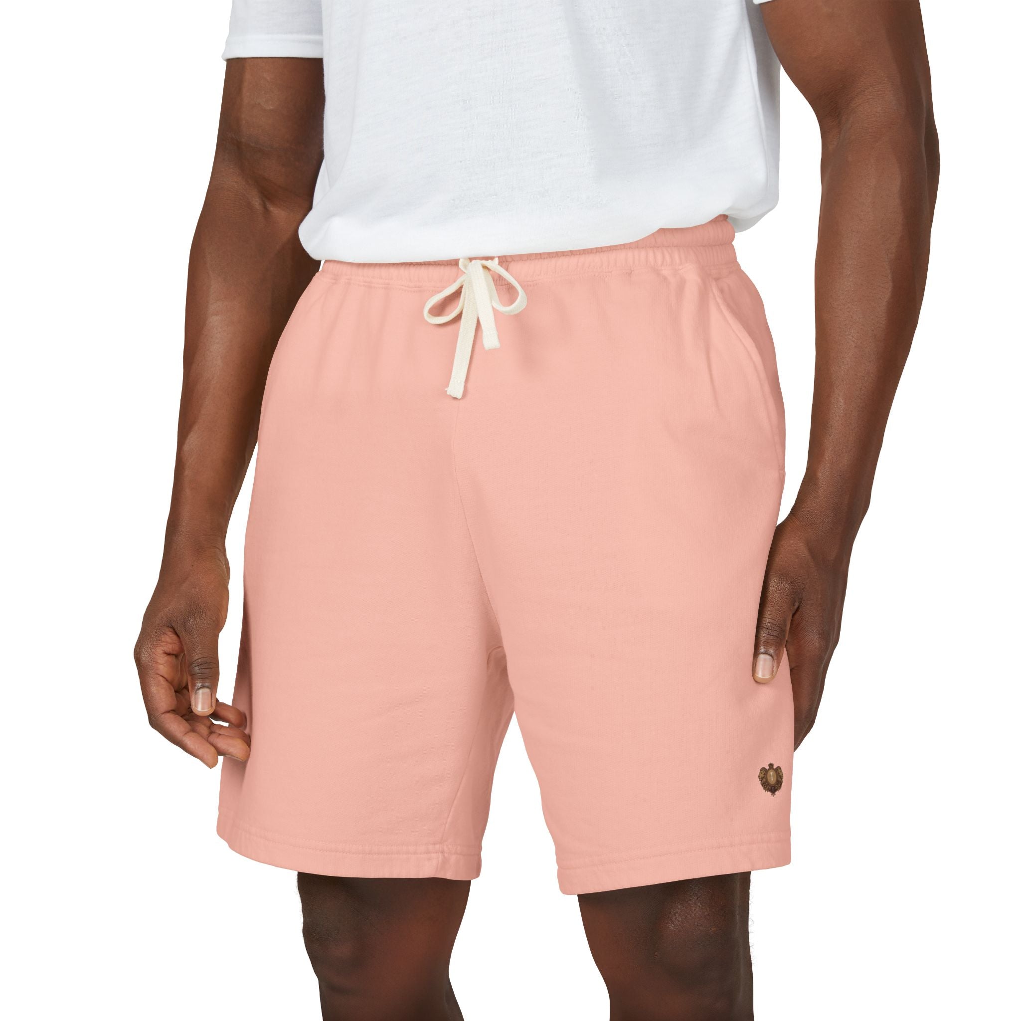Lightweight Fleece Sweat Shorts — Small Heart Graphic Casual Lounge Shorts