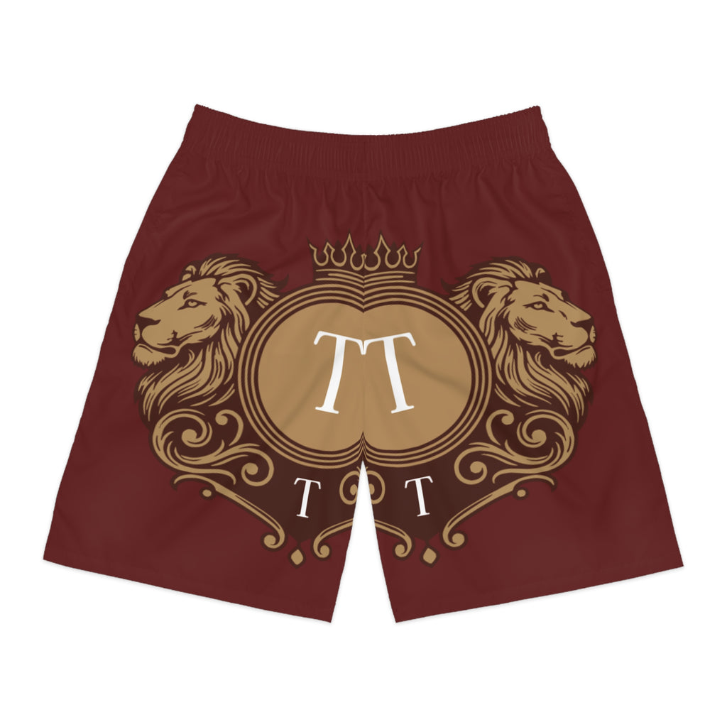 Lion Crest Jogger Shorts — Regal Pi Symbol Athletic AOP