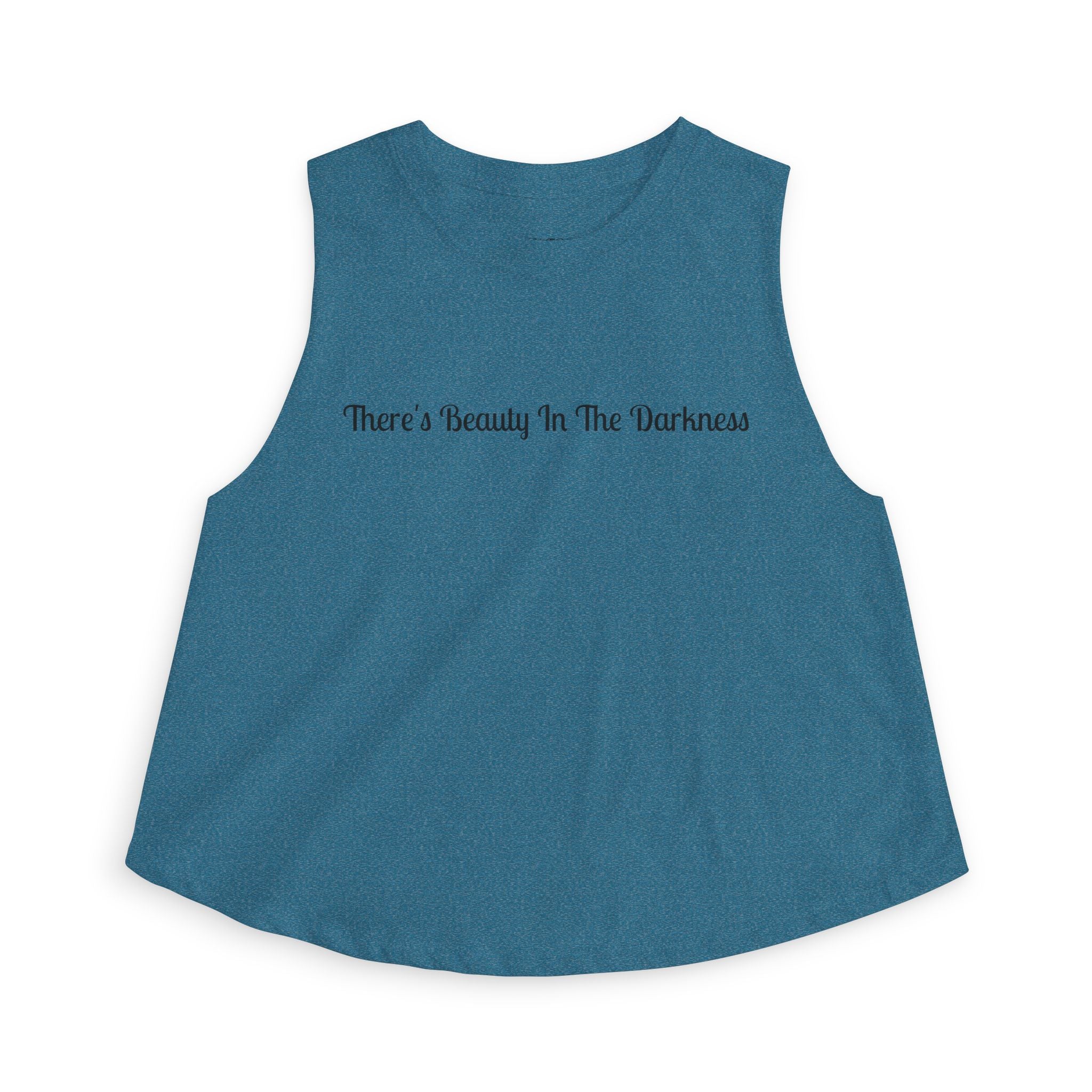 Crop Top — "There's Beauty In The Darkness" Inspirational Feminine Graphic