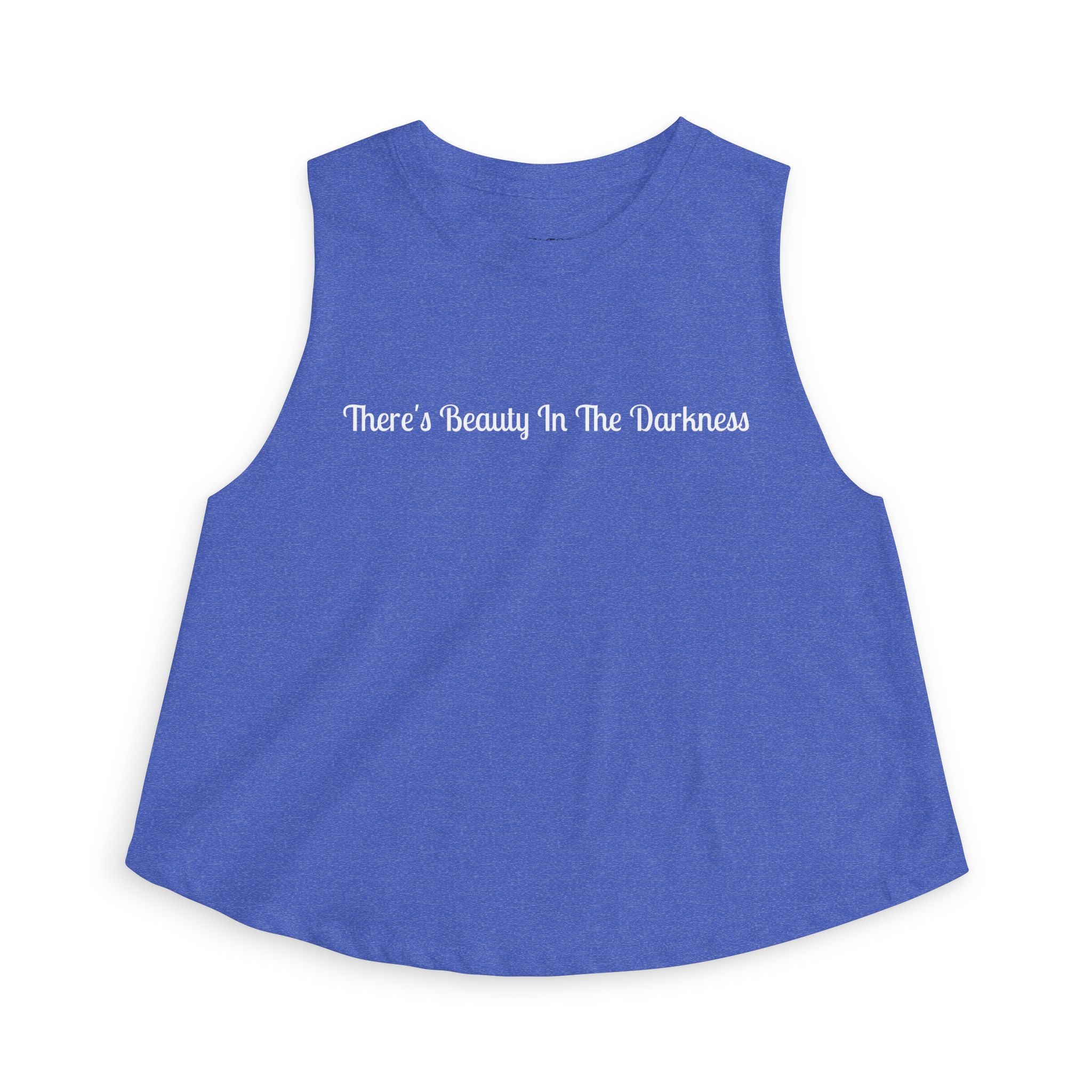 Crop Top — "There's Beauty In The Darkness" Inspirational Feminine Graphic