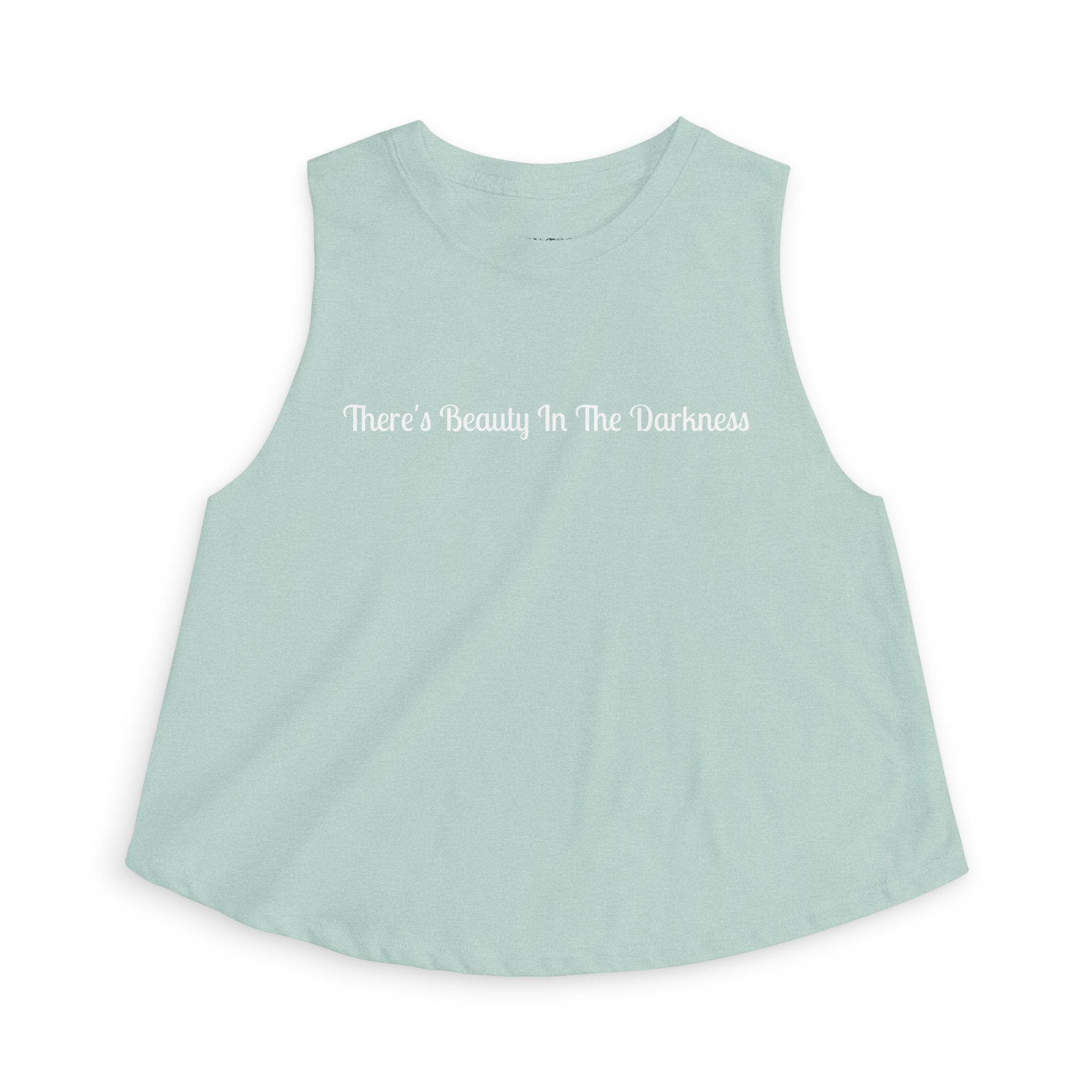 Crop Top — "There's Beauty In The Darkness" Inspirational Feminine Graphic