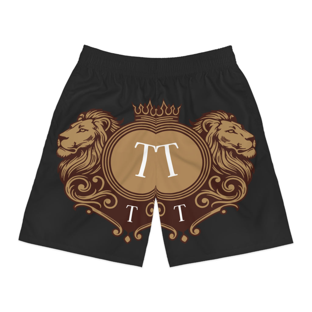 Lion Crest Jogger Shorts — Regal Pi Symbol Athletic AOP