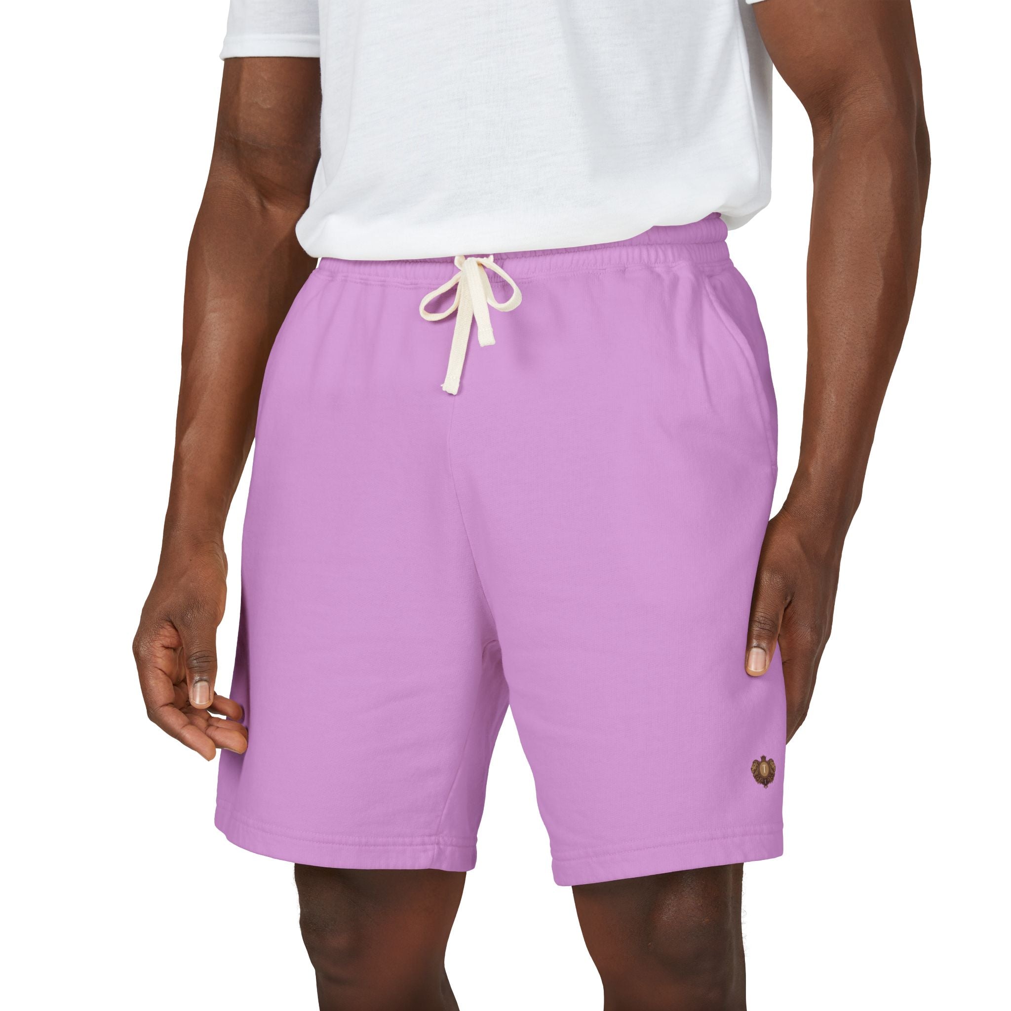 Lightweight Fleece Sweat Shorts — Small Heart Graphic Casual Lounge Shorts