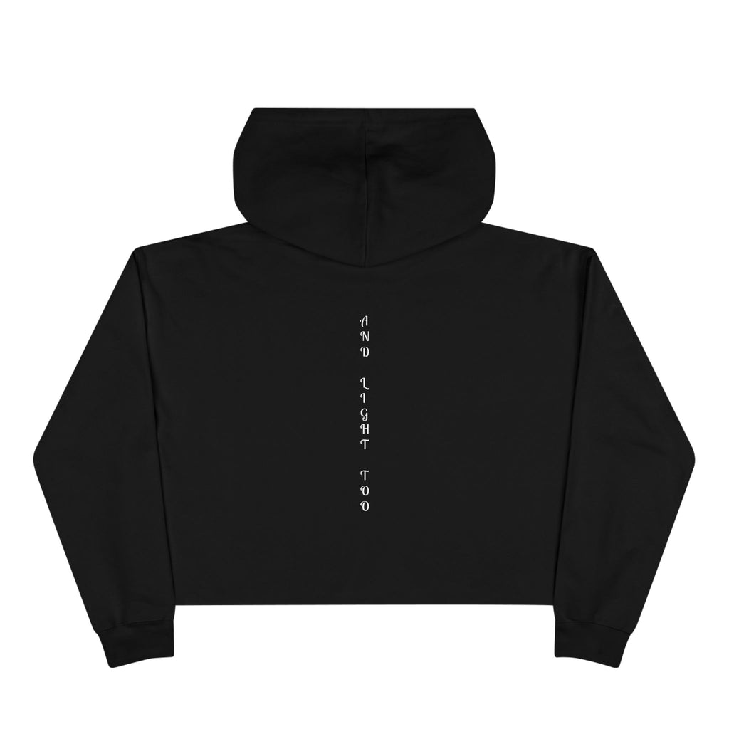 Cropped Hoodie — "There Is Beauty in the Darkness" Gothic Inspirational Crop Hoodie