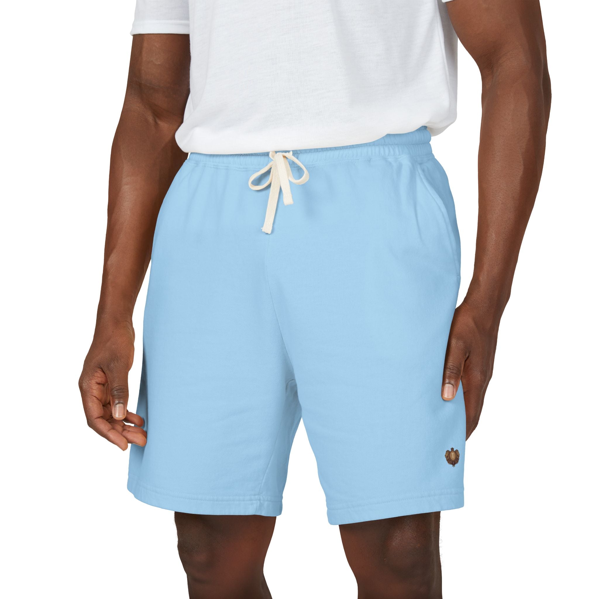 Lightweight Fleece Sweat Shorts — Small Heart Graphic Casual Lounge Shorts